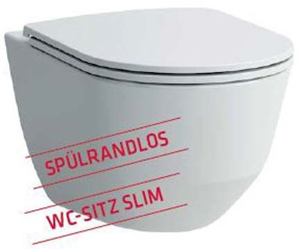 Laufen-Wand-WC-SetOUAVAEJlrA2rE Laufen Wand WC-Set mit verdeckter Befestigung spülrandlos