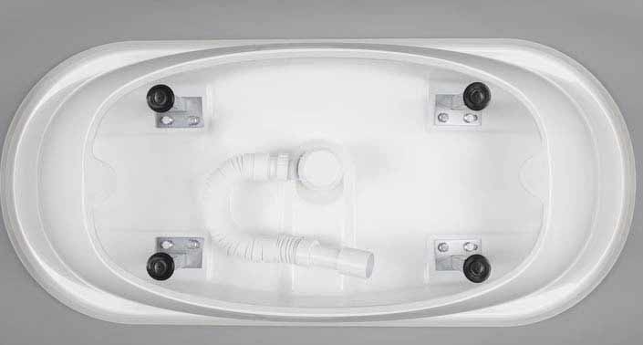 FREIHS-2 Freistehende Badewanne,freistehend, Mineralgußwanne